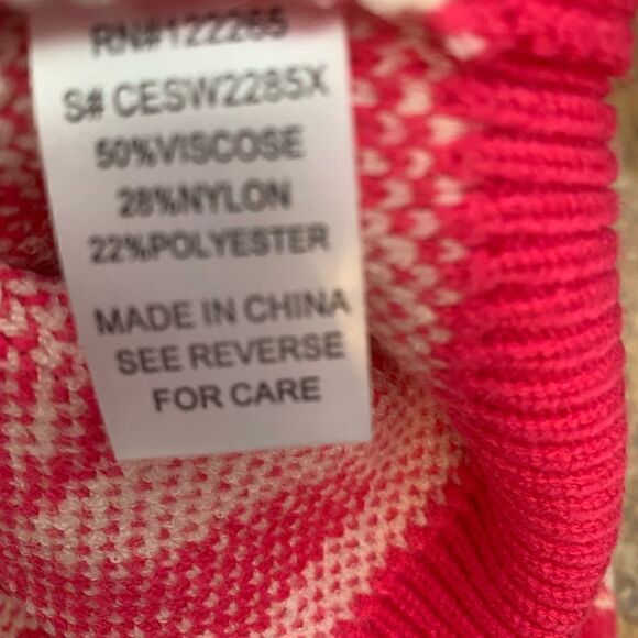 ADORA Hot Pink Distressed Sweater - Picture 5 of 5